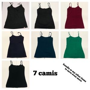 Lot / bundle of 7 camisoles great for layering